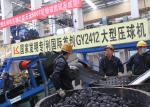 GY1050 50TPH High Pressure Briquette Machine Fumier and sponge iron ore ball