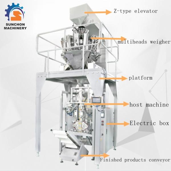 SUN -520 Stainless Steel Multiheads Weigher Weighing Popcorn Noodle Snack Food