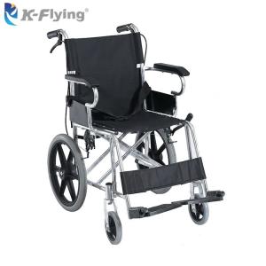 China Lightweight Adult Disabled Folding Manual Wheelchair with solid casters factory