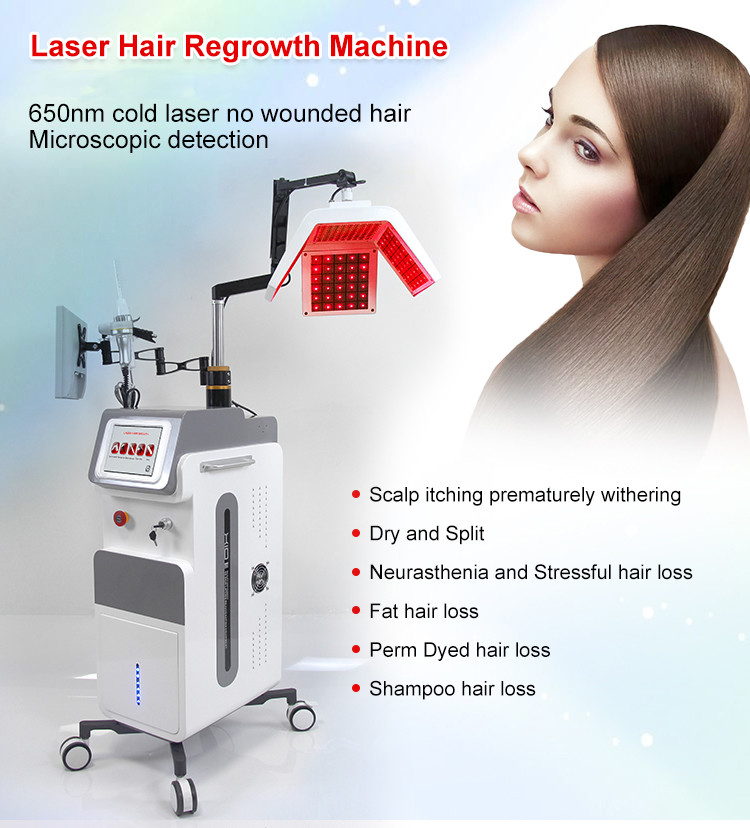 5 In 1 Laser Hair Growth Machine 650nm Diode Therapy Beauty Salon Equipment