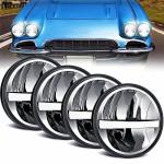 5.75 Inch LED Headlights 4PCS White DRL H4 Hi/Low Headlight Item Weight 5.08