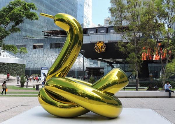 Titanium Coated Stainless Steel Balloon Sculpture Artist For Outdoor Public