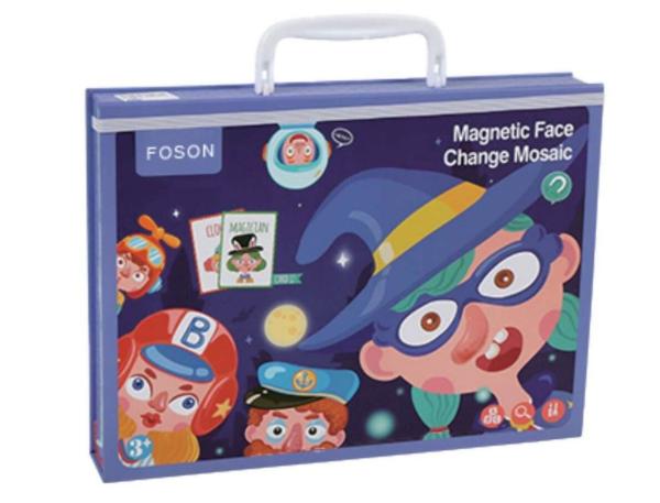 ECO Toddler Wooden Educational Toys Magnetic Funny Face Puzzle Jigsaw For 2
