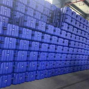 China Versatile Modular Blue PE Pontoon Uv Resistant Stable Floating Platforms factory