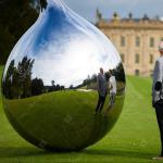 Modern Stainless Steel Garden Sculptures Hand Forging Tear Sculpture