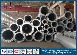 China Climbing Rung Octagonal Steel Utility Poles for Electrical Transmission Line 220KV factory