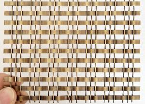 China Stainless Steel Architectural Antique Brass Lock Crimp Wire Mesh For Cabinets factory
