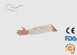 China Polypropylene White Arm Sleeve , Lightweight Disposable Arm Sleeve Cover factory