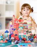 Traffic City Scenes Wooden Building Blocks Toy 115pcs Assembled Early Educationa