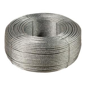 China Non-Alloy Stainless Steel Wire Rope for Metallurgy/Bundling/Hoisting 8X19s Iwrc Galvanized factory