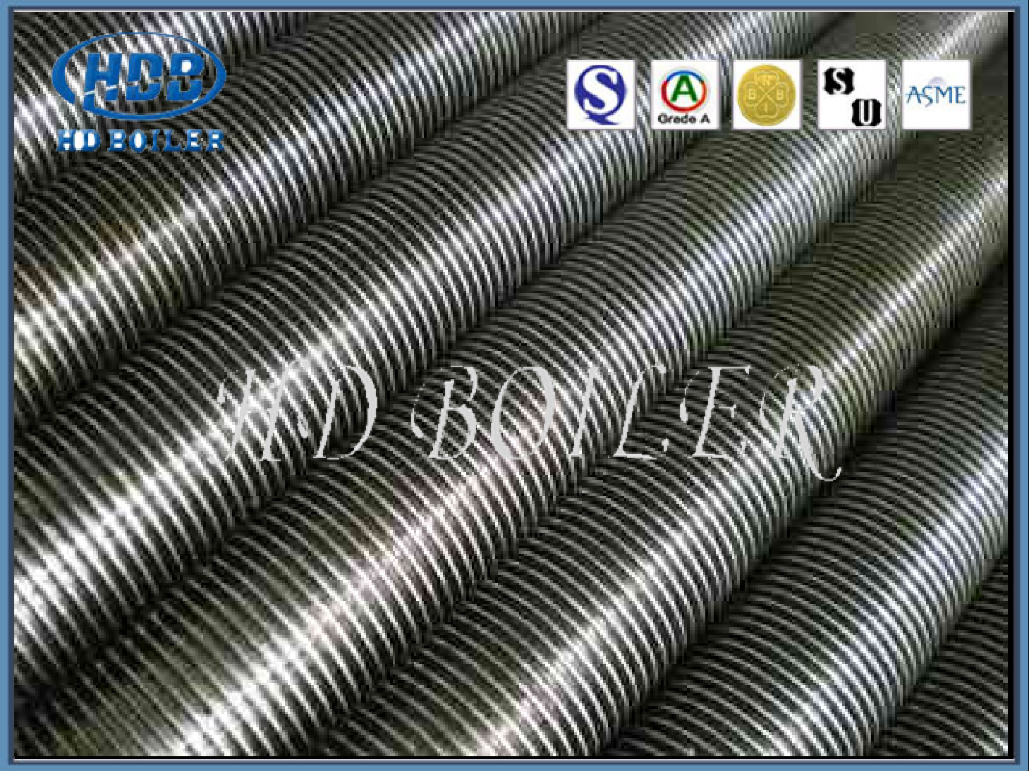 Longitudinal Welding Boiler Fin Tube Heat Exchanger Heat Transfer Carbon Steel