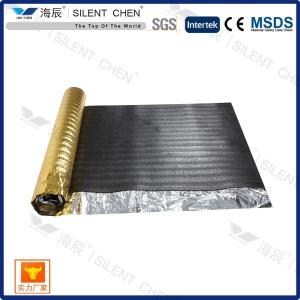 China Gold Film Coating EPE Foam Roll Underlay 20kg/Cbm For Engineered Flooring factory