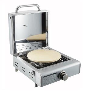 China Rotisserie Roaster Propane Grill with Tabletop Pizza Maker and Stainless Steel Housing factory