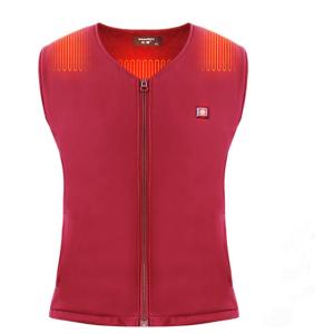 China 7.4V DC Rechargeable Heated Vest 3 Heating Zones Polyester Spandex Surface factory