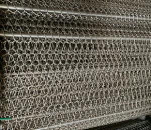 China 304 Stainless Steel Chain Link Wire Mesh Belt Roll For Cleaning Drying factory