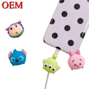 China Custom Mini Cute USB Toy OEM Cute Cartoon Cable Bites Figures Make Plsstic Animal Data Charger Bites Accessory toy on sale