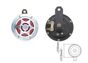 China 100 / 115mm Car Horn Replacement Chrome Star Cover Iron Car Electric Horn factory