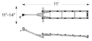 China Aluminium or Galvanized steel Jet boat trailer single jetski trailer with roller factory
