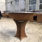 Weathered Steel Cooking Plancha Grill Height 900mm