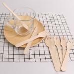 Tough Good Disposable 16cm Wood Knife And Fork And Spoon Cutlery Sets