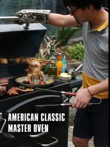 China Herb Courtyard camping barbecue grill Durability 49.6kg L155 x W68.5 x H131cm factory