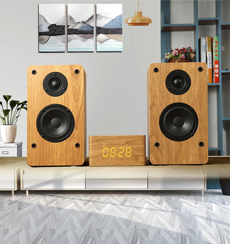 China Rhythm Rechargeable Bookshelf Speakers with USB Connection and Music Function factory