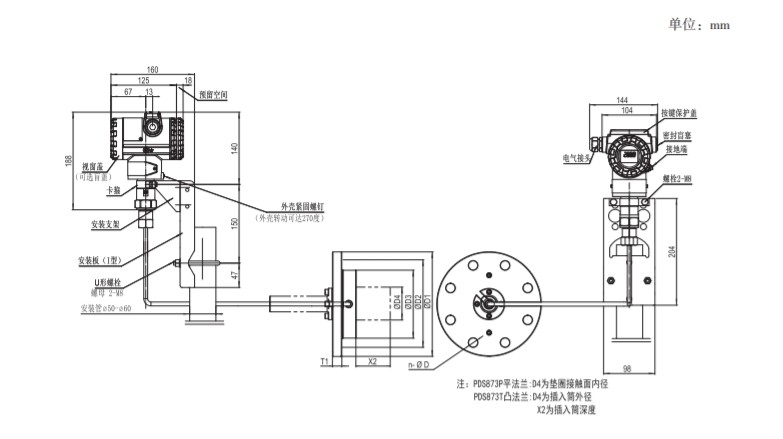 Remote Pressure Transmitter With Long Term Stability Maximum Range Ratio 30 1