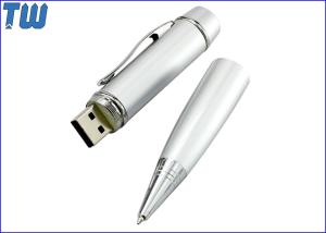 China Ballpoint Pen USB 128GB Thumb Drives Copper Material Smooth Writing factory