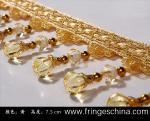 Handmade fashionable chain beads lace tassels fringes for curtain/sofa/pillow
