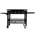 Steel Commercial Flat Top Grill Plancha Gas Grill with 2 Sides Piezoelectric