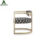 Modern Luxury Hotel Furniture Golden Armchair Leisure Stainless Steel Brass