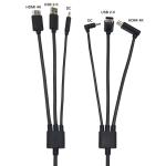 ODM vr cable for HTC VIVE Angle Left HDMI 4k USB 3.5MM DC 5M or customized