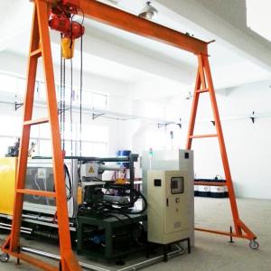 China A Frame Small Portable Gantry Crane 3.2 Ton Rail Operation factory