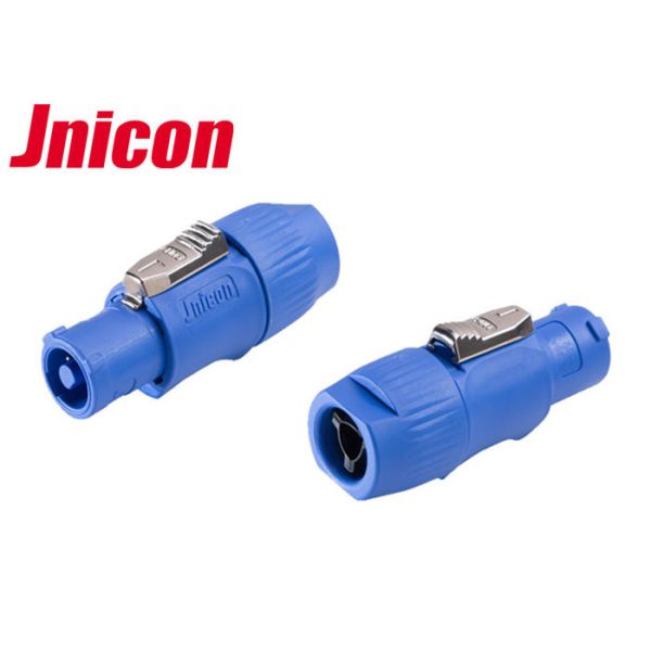 China Blue IP65 Waterproof LED Connectors High Refined Copper Contact Retardant Material factory