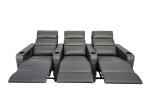 Grey 34kg/m3 3 Seater Motorized Electric Recliner Sofa