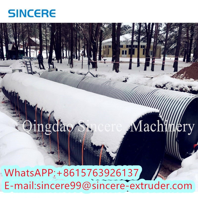 HDPE Plastic Hollow Wall Coiled PE Spiral Pipe Extrusion Line Production Equipment