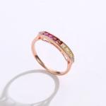 hypoallergenic 0.14cm 2 Gram Sterling Silver Jewelry Rings Crystal Ring