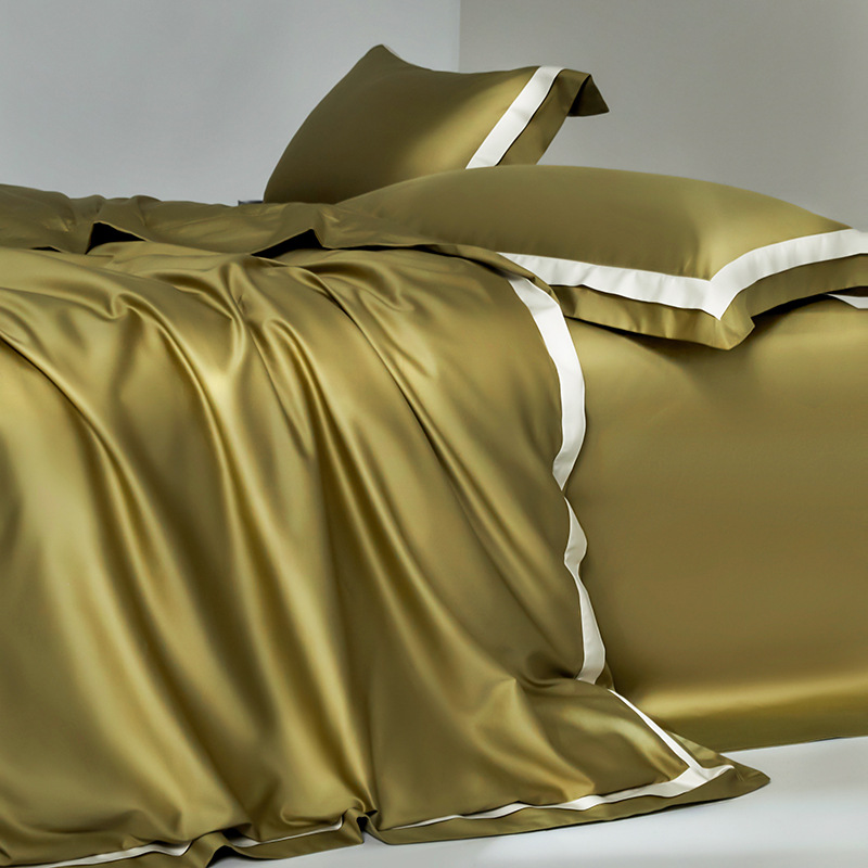 Elegant Wedding Four-piece Kit 400TC Bedding Set with Comforter Sheet and Quilt Cover