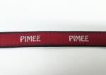 Red Background Custom Woven Lanyard Sublimation Recyclable White Logo