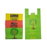 Blocked Biodegradable T Shirt Bags Packaging Compostable Grocery Bags With