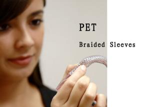 China Flame Resistant PET Expandable Braided Sleeving High Strength Smooth Surface factory