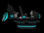 Theme Park VR Roller Coaster Machine 9D VR Cinema 6 Seats Chair 220V
