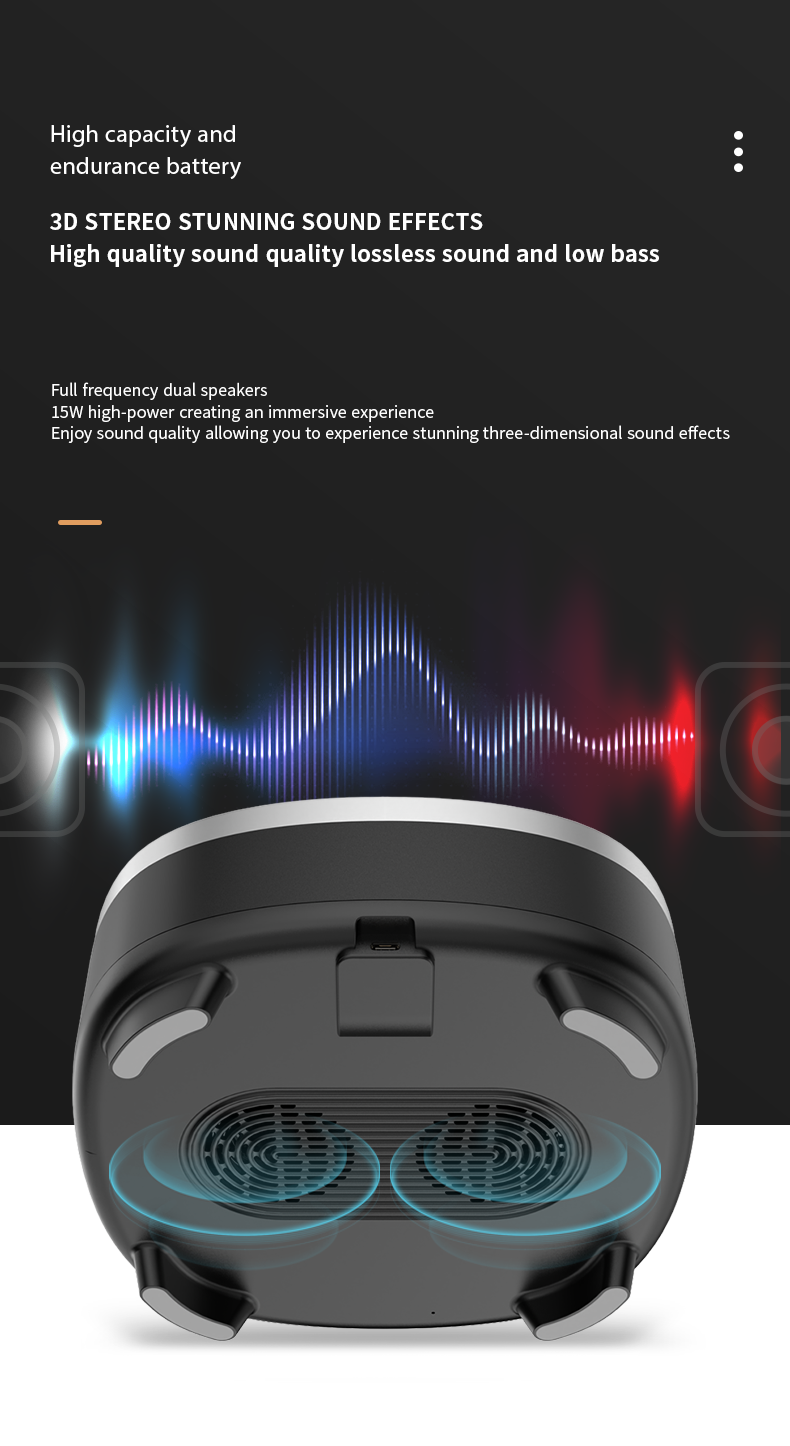 15W Phone Stand Wireless Charger Fast Phone Charging Alarm Clock Bt Speaker For Bedroom