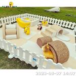 Brown Indoor Soft Play Equipment For Sale White Fence Soft Play For Kids