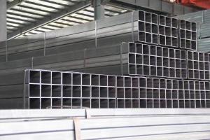 China 80*80 Hollow Galvanized Rectangular Tube With Waterproof Plastic Bags factory