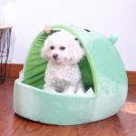 Amazon New Dog House Crocodile Winter Warm Small Dog Teddy Croc Cat Bed Dog