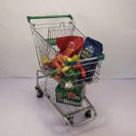 100L American Style Steel Shopping Cart Chain Store Shopping Cart With Elevator