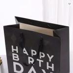 Drawstring Takeaway Thank You Paper Bag Packaging Recyclable Christmas Gift Bags