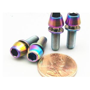Grade 5 Hex Socket Head Cap Screw Titanium Alloy For Bicycle Rainbow Color