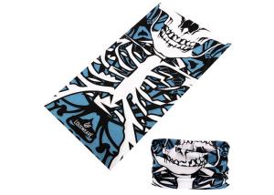 China Skull Design Original Headwear Size 25*50cm With Hemming Edge factory